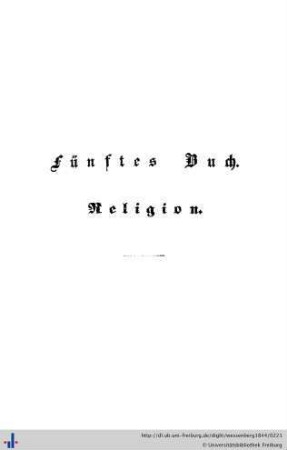 Fünftes Buch. Religion.