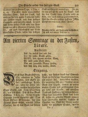 Am vierten Sonntage in der Fasten, Lätare