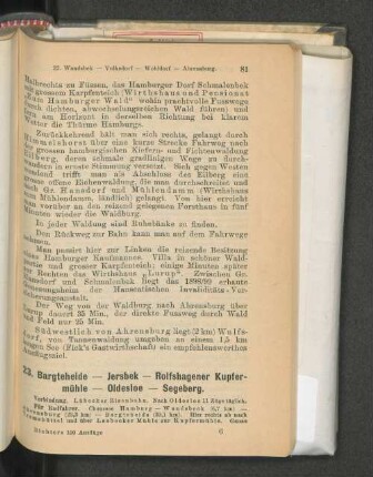 23. Bargteheide - Jersbek - Rolfshagener Kupfer-mühle - Oldesloe - Segeberg.