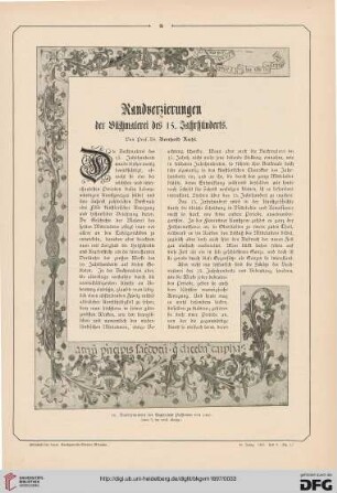 Randverzierungen der Buchmalerei des 15. Jahrhunderts