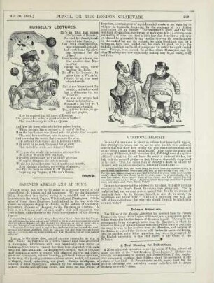 Russell's lectures; Baseness abroad and at home