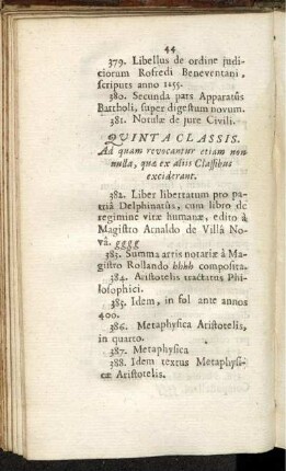 Quinta Classis