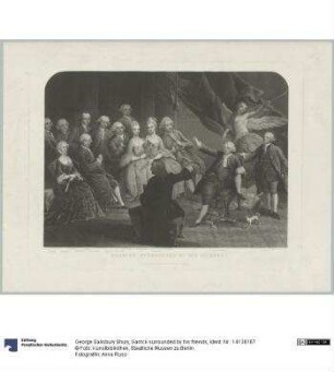 Garrick surrounded by his friends