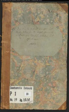 Zivilstandsregister der katholischen Gemeinde Amelunxen, Kreis Höxter (GHT 1808). (Gemeinde: Katholische Gemeinde Amelunxen, Kreis Höxter)