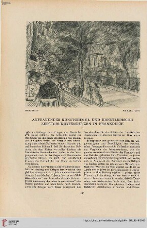 34: Aufbauendes Kunstgefühl und künstlerische Zerstörungstendenzen in Frankreich, [1]