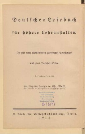 Abt. 2 = Für Quinta, [Schülerband]: [Abt. 2 = Für Quinta, [Schülerband]]