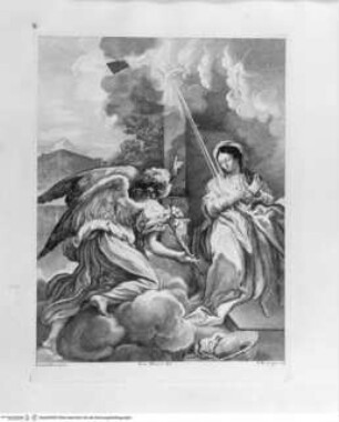 Raccolta de' quadri ... posseduti da S.A.R. Pietro Leopoldo, Florenz 1778, Tafel 100: Verkündigung