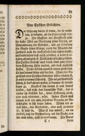 39-42, Von Epischen Gedichten