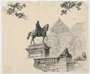 Thiersch, Friedrich von; Stuttgart; Denkmal für Kaiser Wilhelm I. - Perspektive