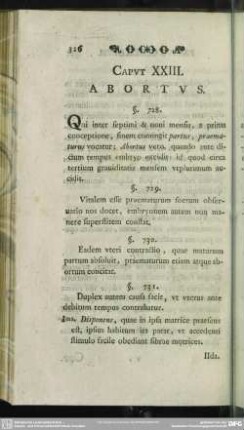 Caput XXIII. Abortus
