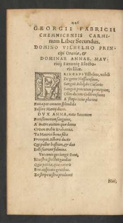 Georgii Fabricii Chemnicensis Carminum Liber Secundus.