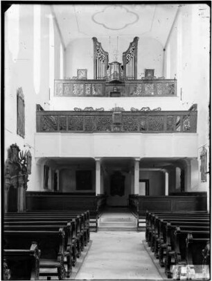 Stetten Ehemaliges Kloster - Klosterkirche Sankt Johannes Baptist Ansicht Richtung Nonnenempore