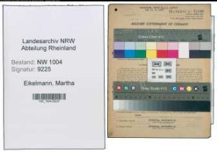 Entnazifizierung Martha Eikelmann , geb. 17.08.1908 (Stenotypistin)