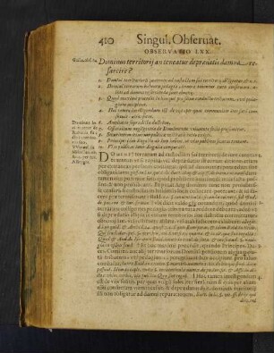Observatio LXX. Dominus terrirorij an teneatur depraedatis damna resarcire?