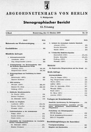 Nr. 13 (13), 12. Oktober 1967