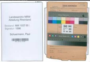 Entnazifizierung Paul Schuermann , geb. 11.10.1898 (Bankangestellter)