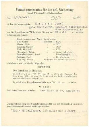 Geiger, Josef