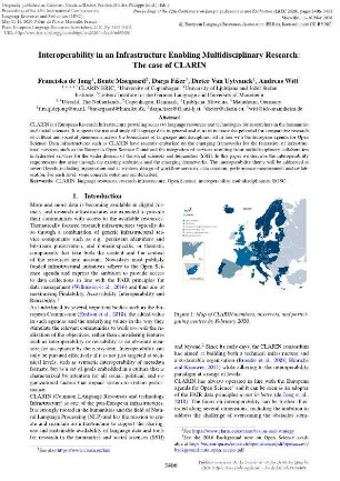 Interoperability in an Infrastructure Enabling Multidisciplinary Research: The case of CLARIN