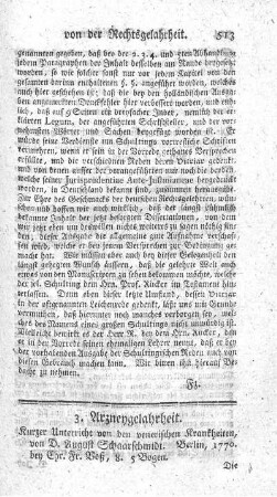 3. Arzneygelahrheit.