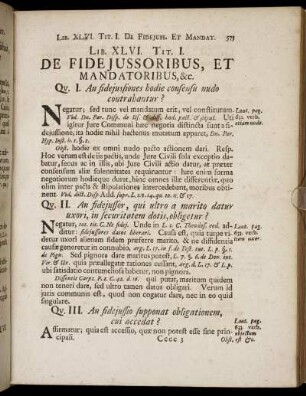 Lib. XLVI. /Tit. I. - Tit. VIII.