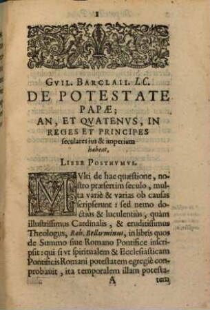De potestate Papae ... : liber posthumus