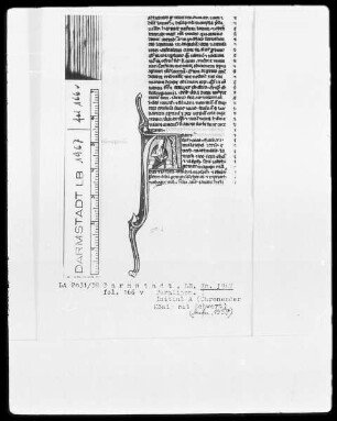 Biblia sacra mit Missale — Initiale A (dam, Seth, Enos) mit König und Schwert, Folio 166verso