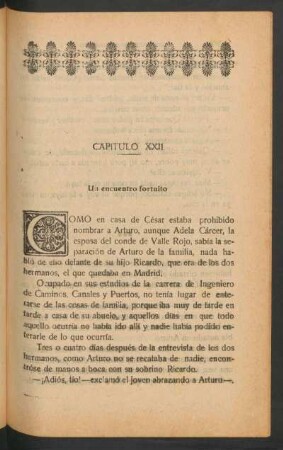 Capítulo XXII - Un encuentro fortuito