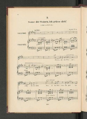2. Sonne der Sonnen, ich grüsse dich! [Piano.]