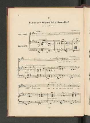 2. Sonne der Sonnen, ich grüsse dich! [Piano.]