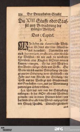 Die XIII Stuffe oder Staffel aus Betrachtung der thätigen Weißheit.