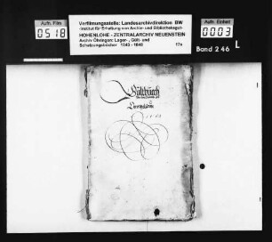 Gültbuch über das Amt Künzelsau (Konzept).