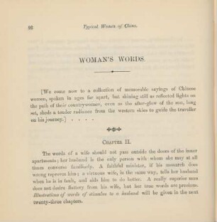 Woman's words
