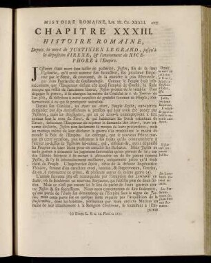 [Histoire du Régne de Justin, Neveu de Justinien.] - [Histoire du Régne de Constans. II.]