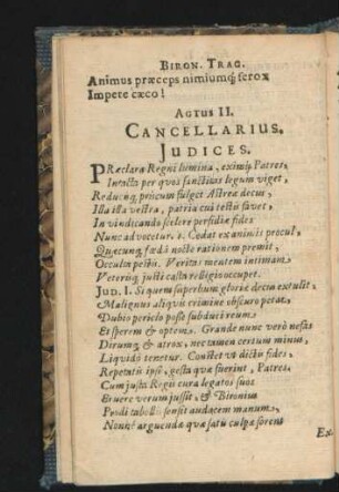 Actus II. Cancellarius. Iudices.