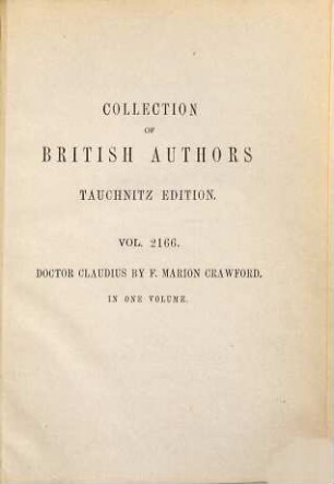 Doctor Claudius : a true story
