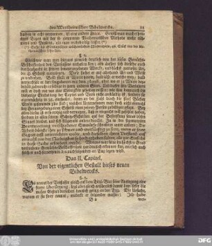 Das II. Capitel. Von der eigentlichen Gestalt dieses neuen Bibelwerks.