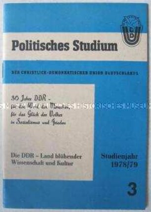 Materialien zur politischen Schulung der CDU (Studienjahr 1978/79, Heft 3)