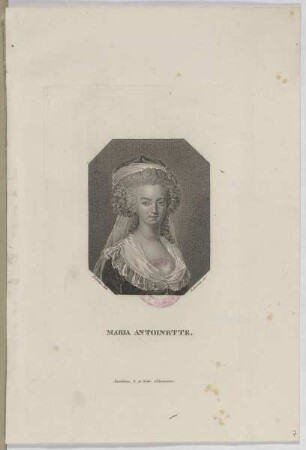 Bildnis der Maria Antoinette, Königin von Frankreich
