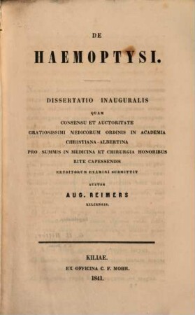 De haemoptysi