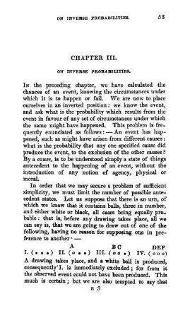 CHAPTER III. ON INVERSE PROBABILITIES.