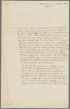 Brief von Peter Gustav Lejeune Dirichlet an Unbekannt - BSB Autogr. Dirichlet, Peter Gustav Lejeune