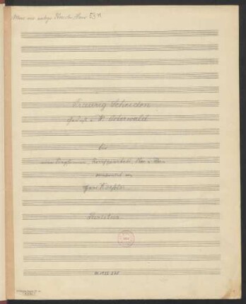 Traurig Scheiden; V, ob, cor, strings; e-Moll