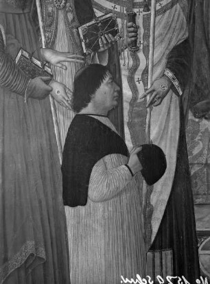 Thronende Madonna, umgeben von acht Heiligen