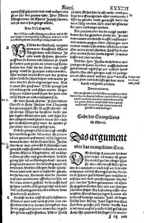 Das argument vber das evangelium Luce.
