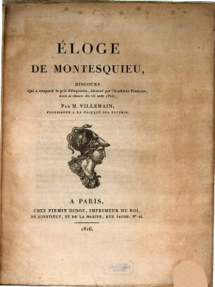 Éloge de Montesquieu