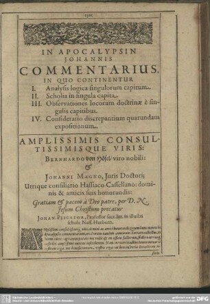 In Apocalypsin Johannis Commentarius