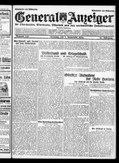 General-Anzeiger für Oberhausen, Sterkrade, Osterfeld und das nordwestliche Industriegebiet. 1921-1930