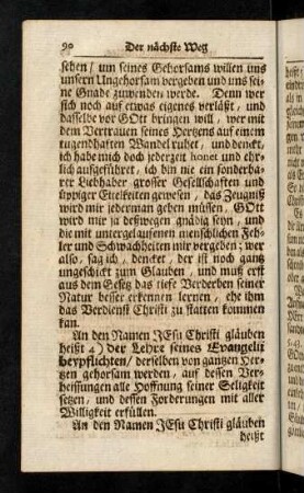 90-96, An den Namen Jesu Christi gläuben heißt ...