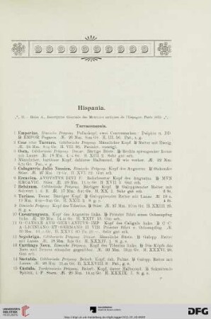Hispania (Nr. 1-34)