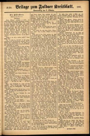Zweite Ausgabe vom Donnerstag, den 07. Oktober 1897.